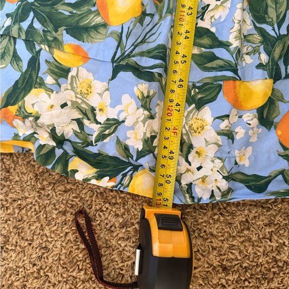 Anthropologie Somerset Tiered Maxi Dress in Iris Blue with Lemons - Size XS‎ - Picture 9 of 11